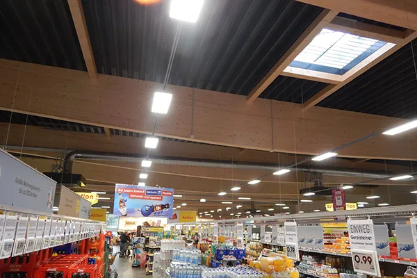 Innenansicht des Netto Marktes in Messel