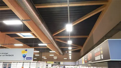 Innenansicht des Verkaufsmarktes in Trier