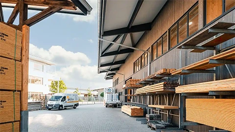 Seitenansicht Holzbau Kiefer, Ortenberg