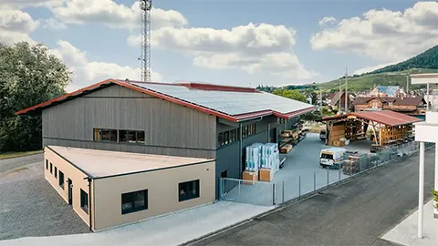 Seitenansicht von oben, Holzbau Kiefer, Ortenberg