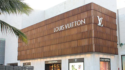 Außenfassade Louis Vuitton in Cancun